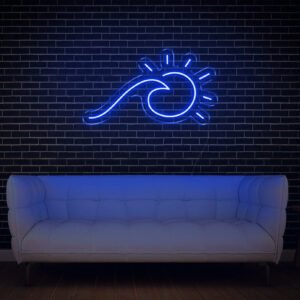 Wave and Sun LED Neon Sign